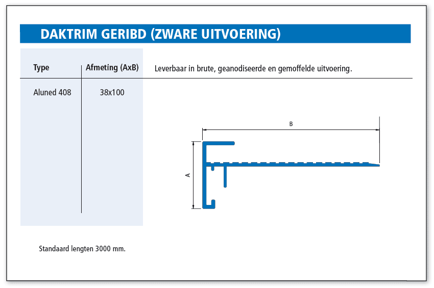 Daktrim geribd (zware uitvoering)